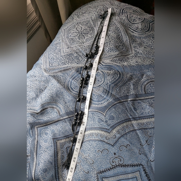 Long Black Beaded Necklace - Picture 8 of 8